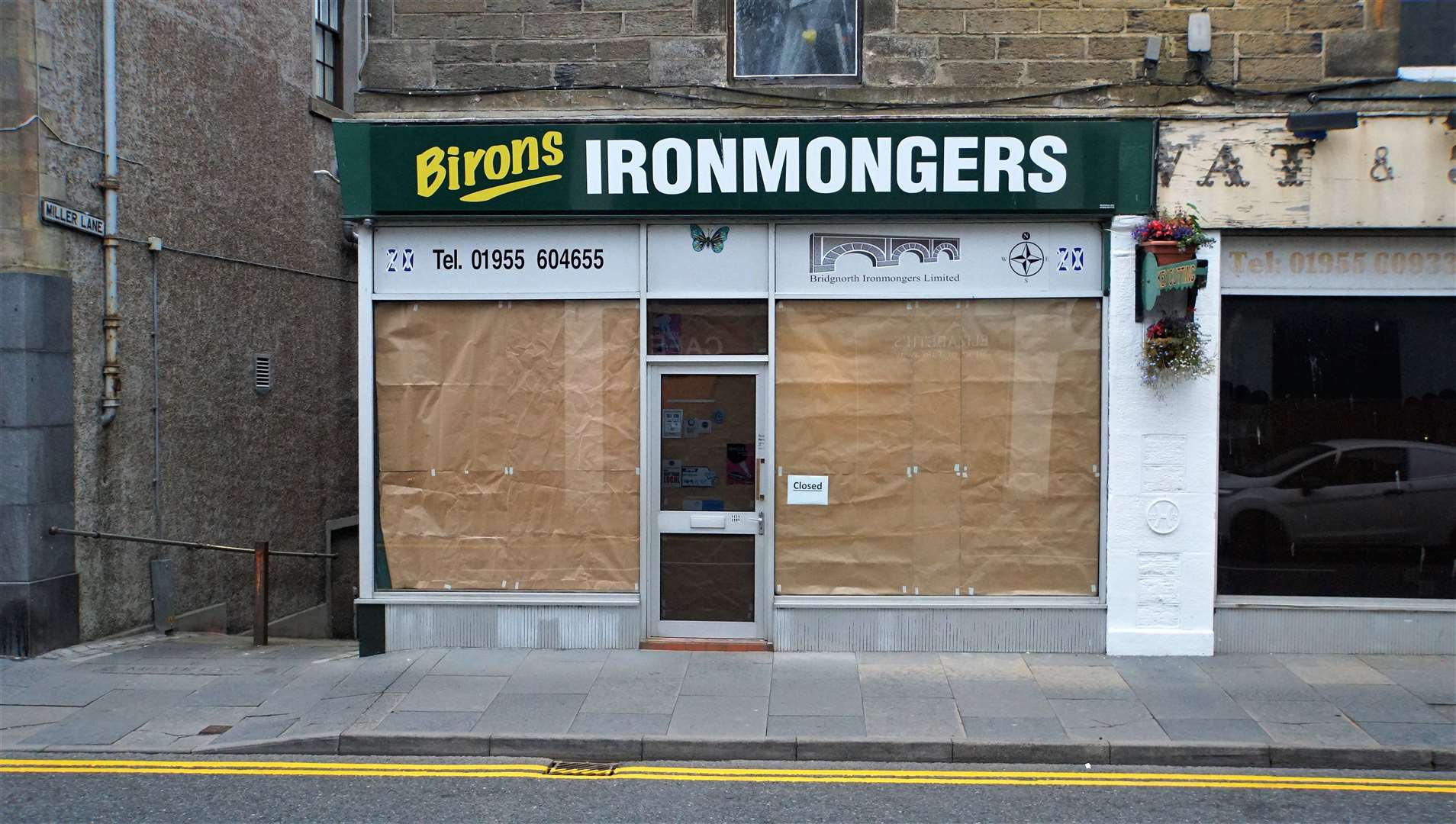 Birons was shut down after double yellow lines were painted on Wick's Bridge Street on Tuesday.