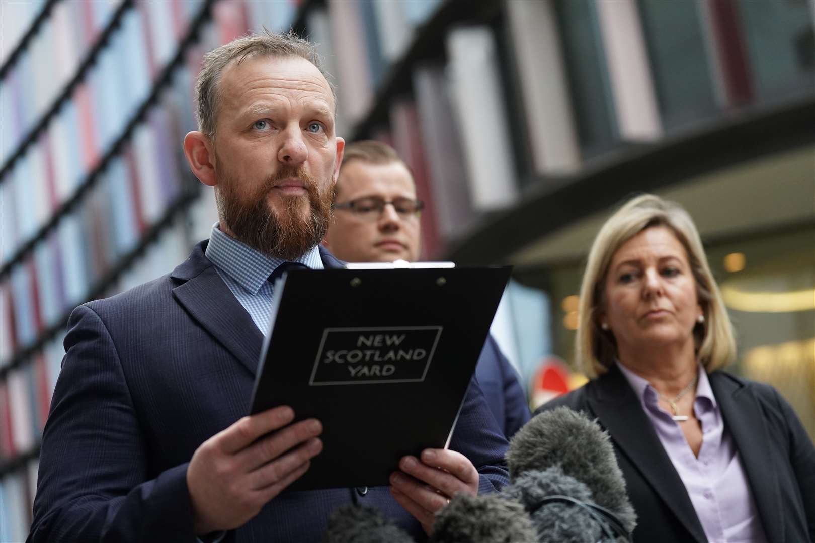 Detective Superintendent Andy Furphy speaks to the media outside the Old Bailey in central London (Stefan Rousseau/PA)