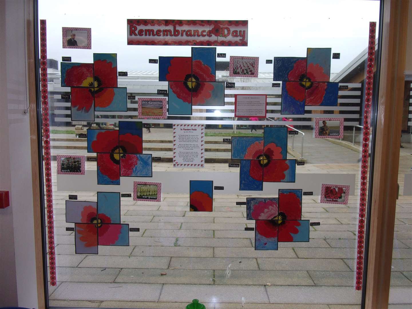 Some of the remembrance materials produced by the children.