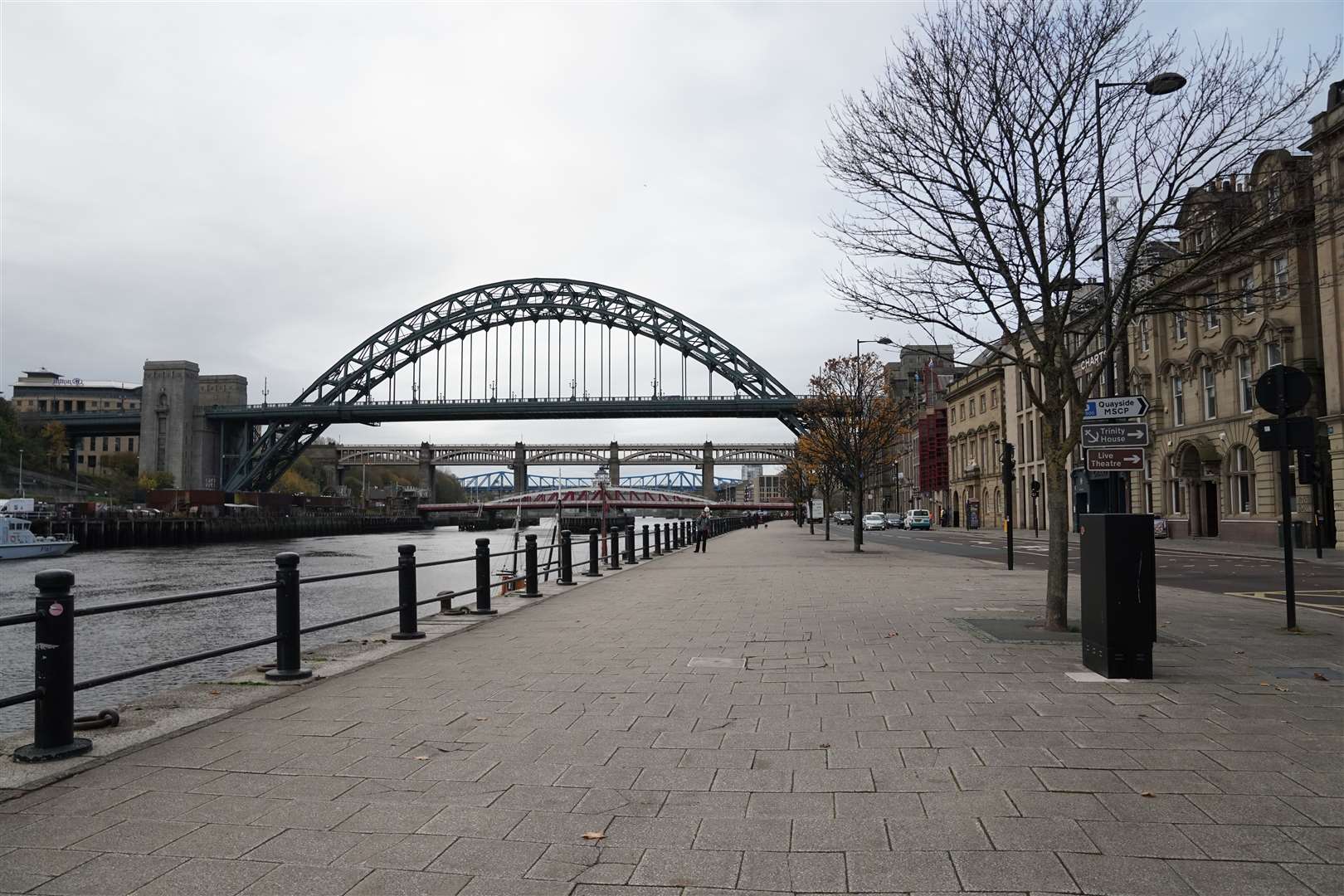 Newcastle’s streets were less busy during the national lockdown (Owen Humphreys/PA)