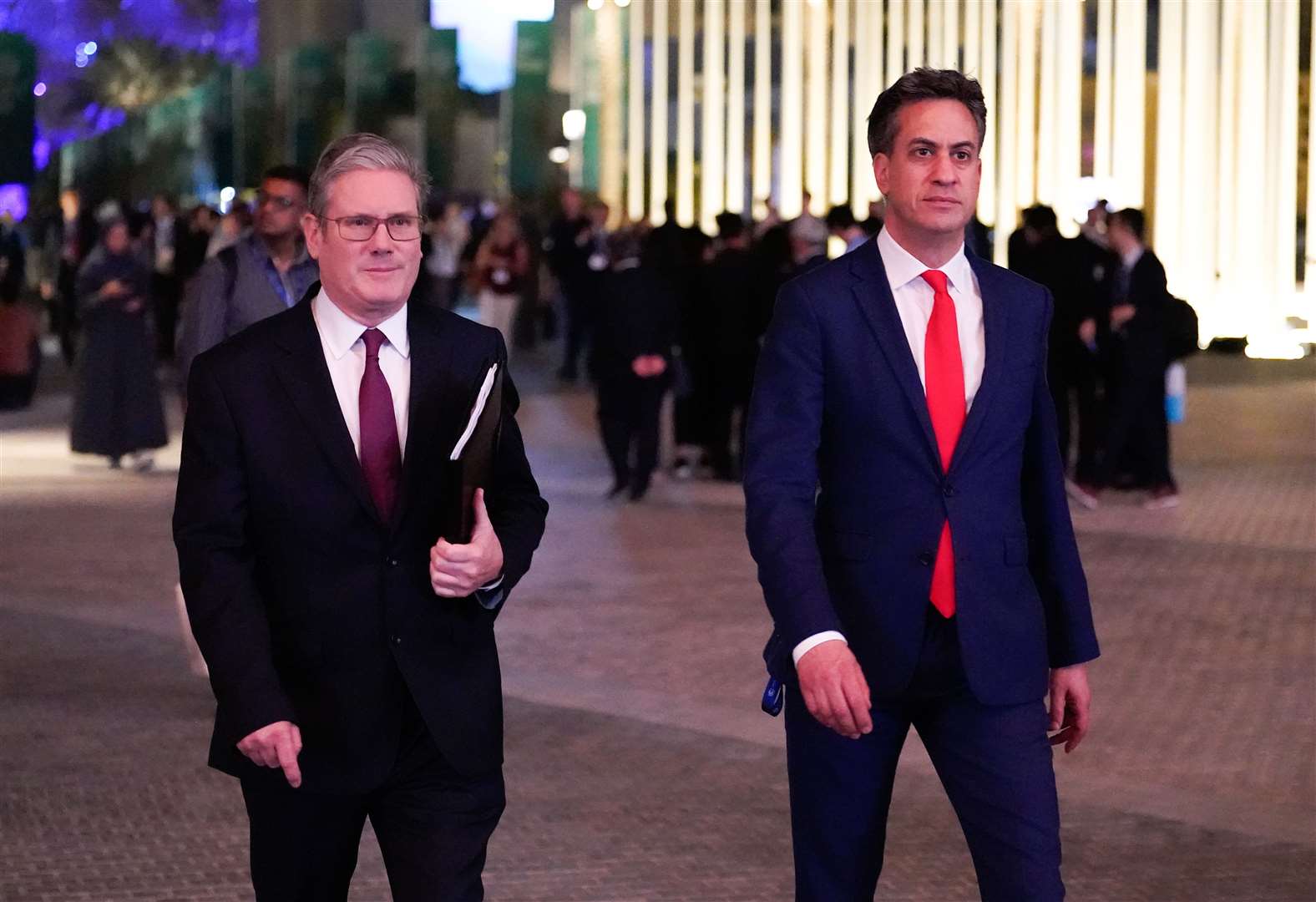 The shadow secretary of state for energy security and net zero, Ed Miliband, has joined Sir Keir at Cop28 (Andrew Matthews/PA)