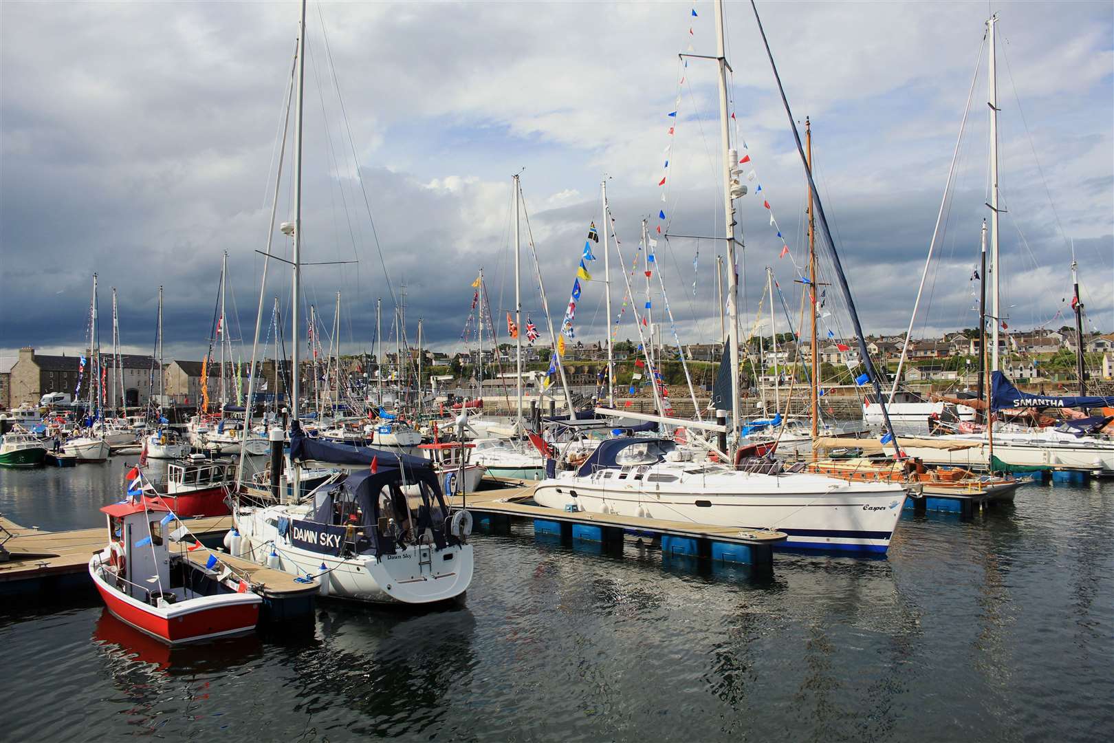 Wick's marina was a colourful sight on Harbour Day. Picture: Alan Hendry