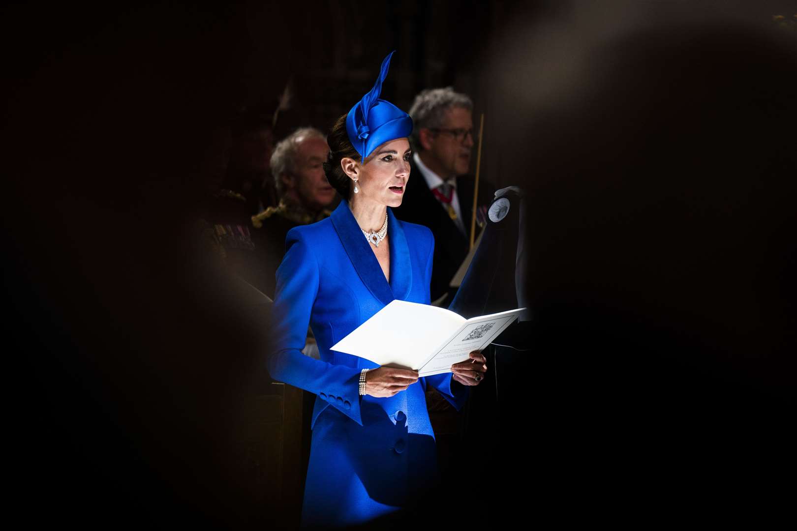The Princess of Wales, known as the Duchess of Rothesay while in Scotland, during the National Service of Thanksgiving and Dedication for King Charles III and Queen Camilla, and the presentation of the Honours of Scotland, at St Giles’ Cathedral, Edinburgh (Jane Barlow/PA)