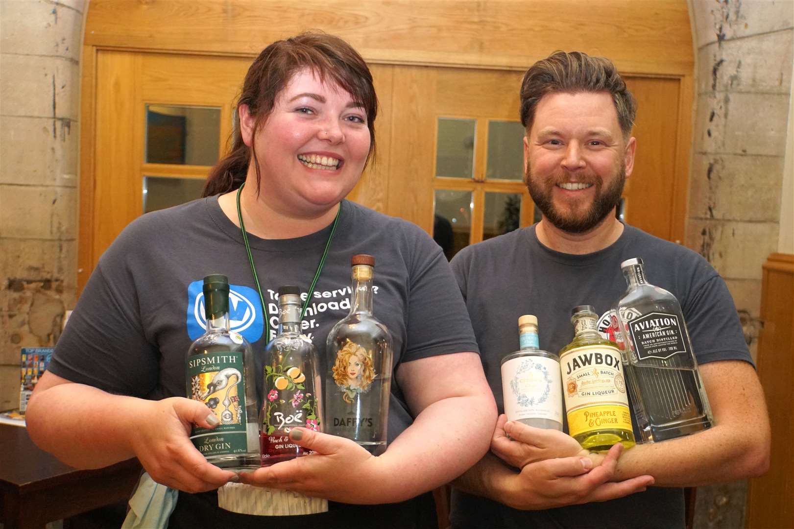 Anne Flynn was the hostess for the Wetherspoon gin tasting event and was ably supported by manager Jamie Gunn.