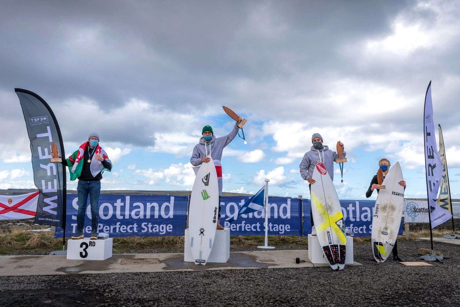 Taking the British Surfing Champion title in the men's division was Stan Norman (England), with Luke Dillon (England) second, Harry Cromwell (Wales) third and Barnaby Cox (England) fourth. Picture: Studiograff Photography