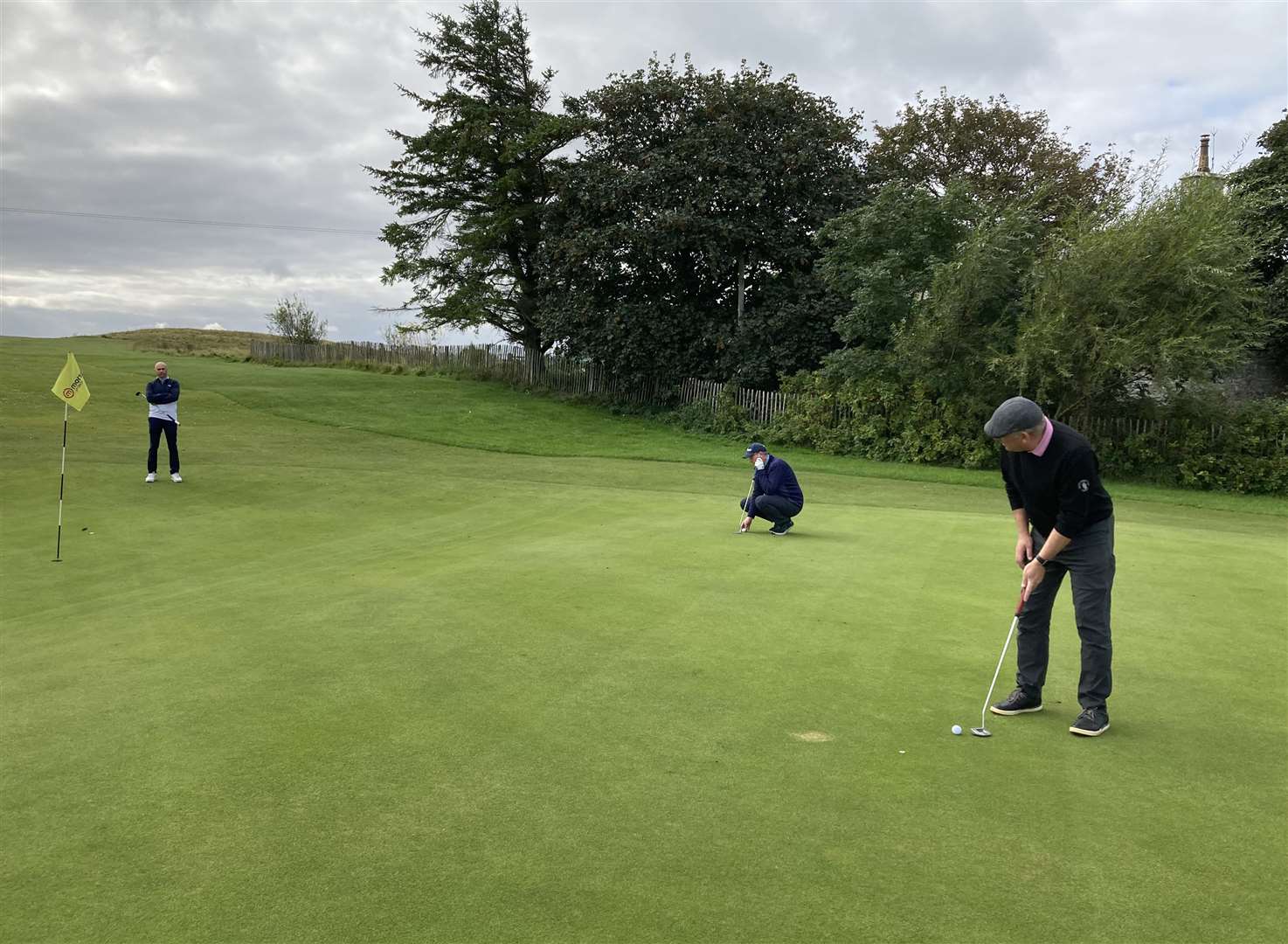 Steve Efemey, winner of Reay Golf Club's October Medal, putting at the 14th hole.