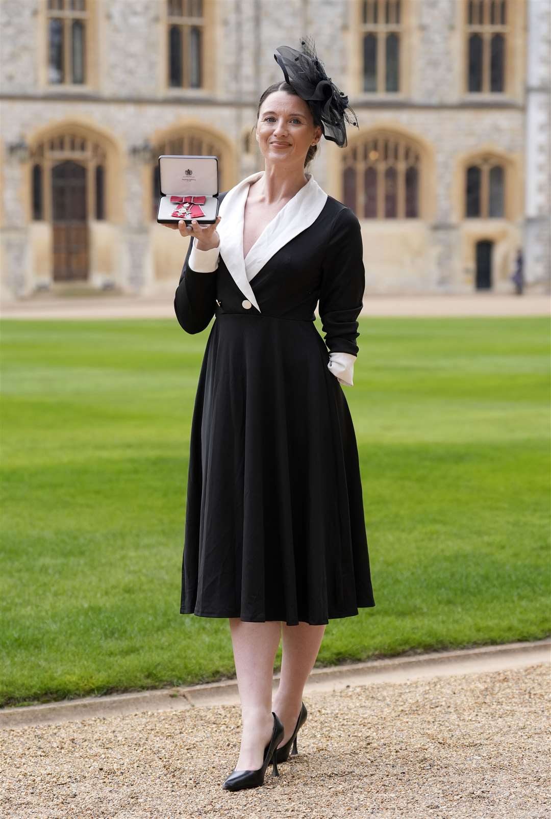 Amy Truesdale after being made a Member of the Order of the British Empire by the King at Windsor Castle, Berkshire (Andrew Matthews/PA)