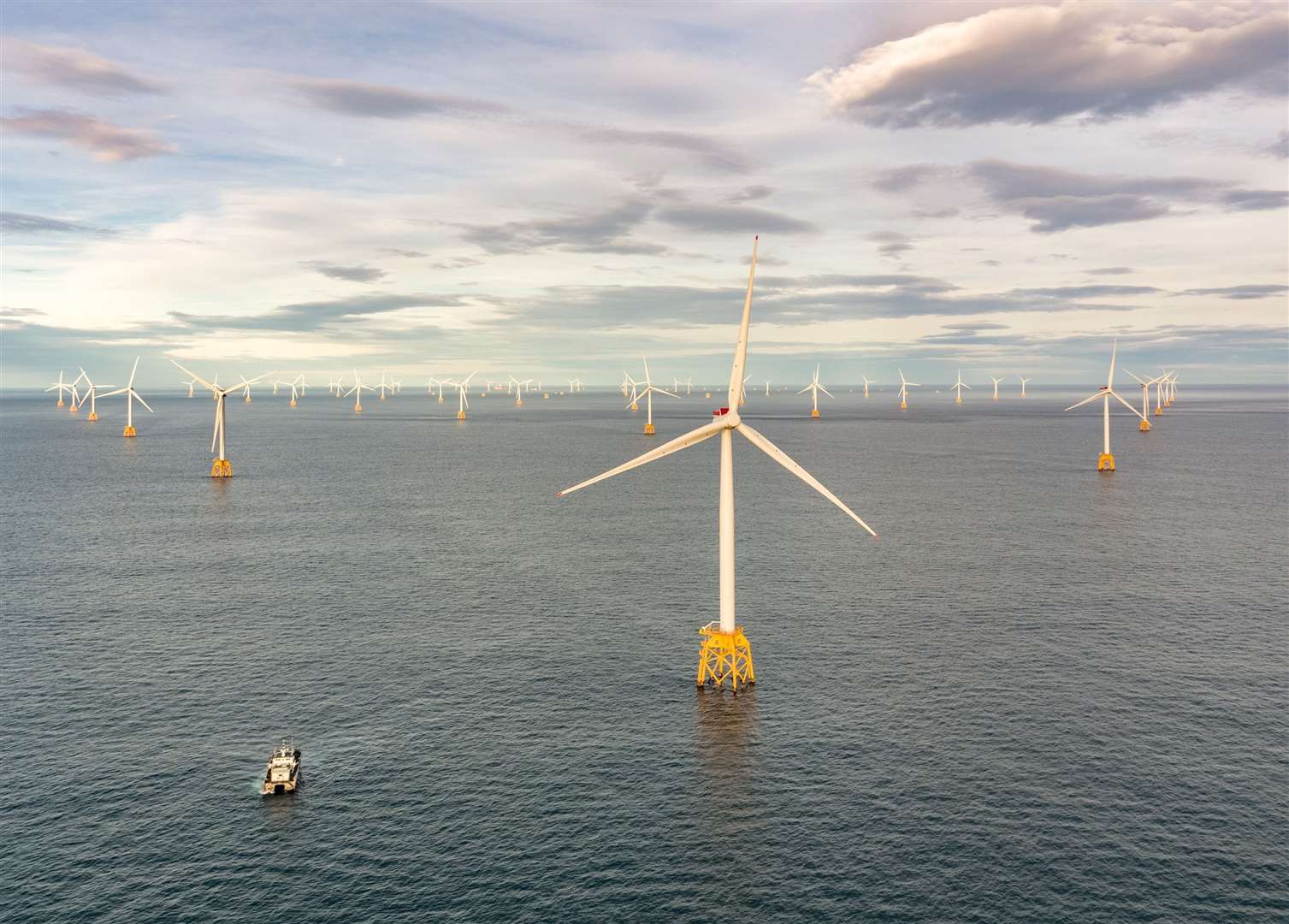 The Beatrice wind farm off the Caithness coast.