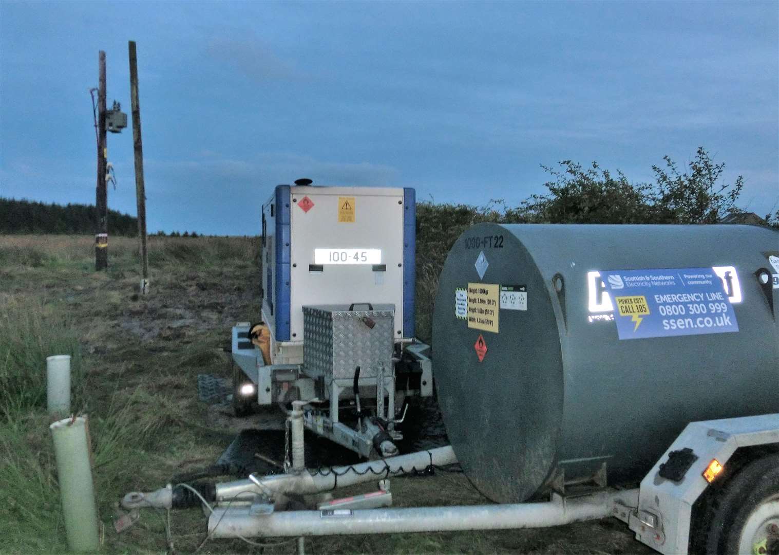 This generator is helping with potential power outages while the high voltage power system is upgraded. Picture: DGS