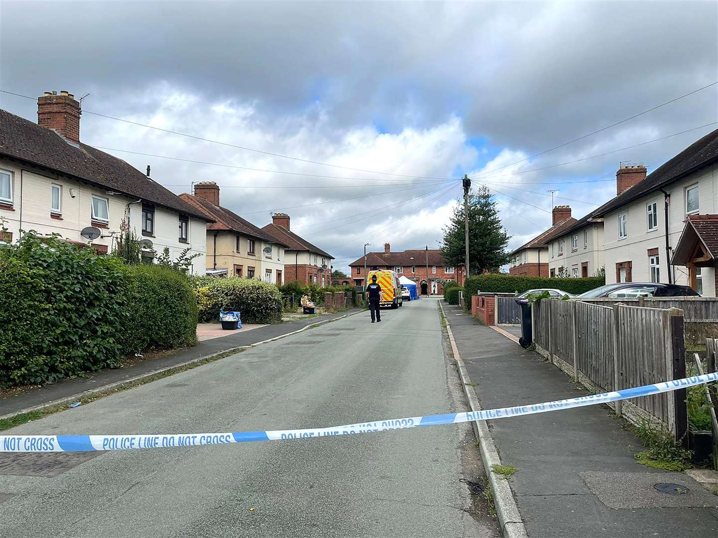 The incident happened in Berwick Avenue, Coton Hill, in Shropshire, on Monday afternoon (Stephanie Wareham/PA)