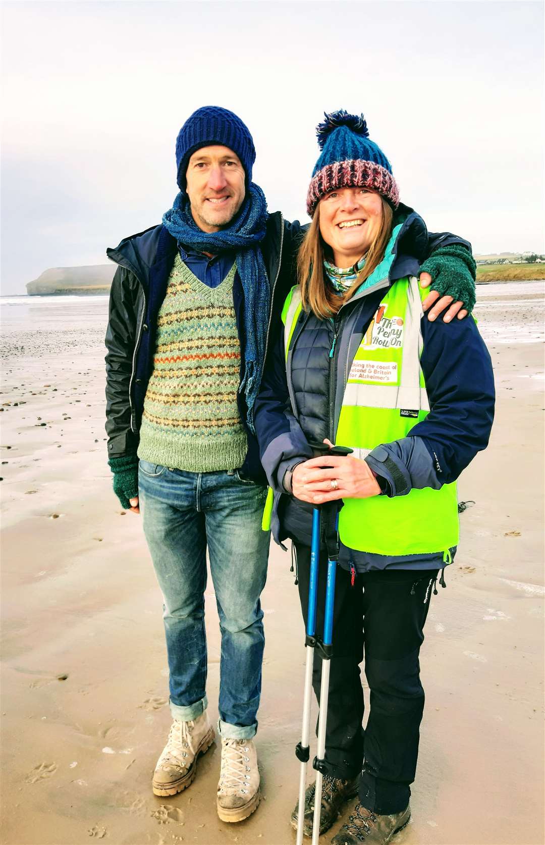 Karen met TV presenter Ben Fogle while walking in Caithness.