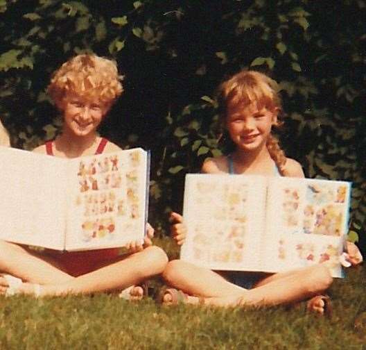 Monique and her friend Erika as youngsters.