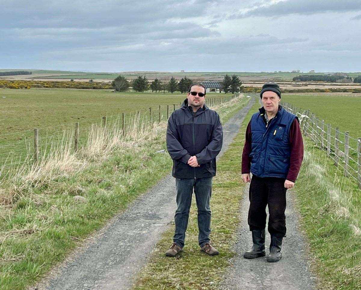 Daniel Hopwood (left) and Tony Shaw teamed up to establish the campaign group against Swarclett Wind Farm. Picture: No to Swarclett