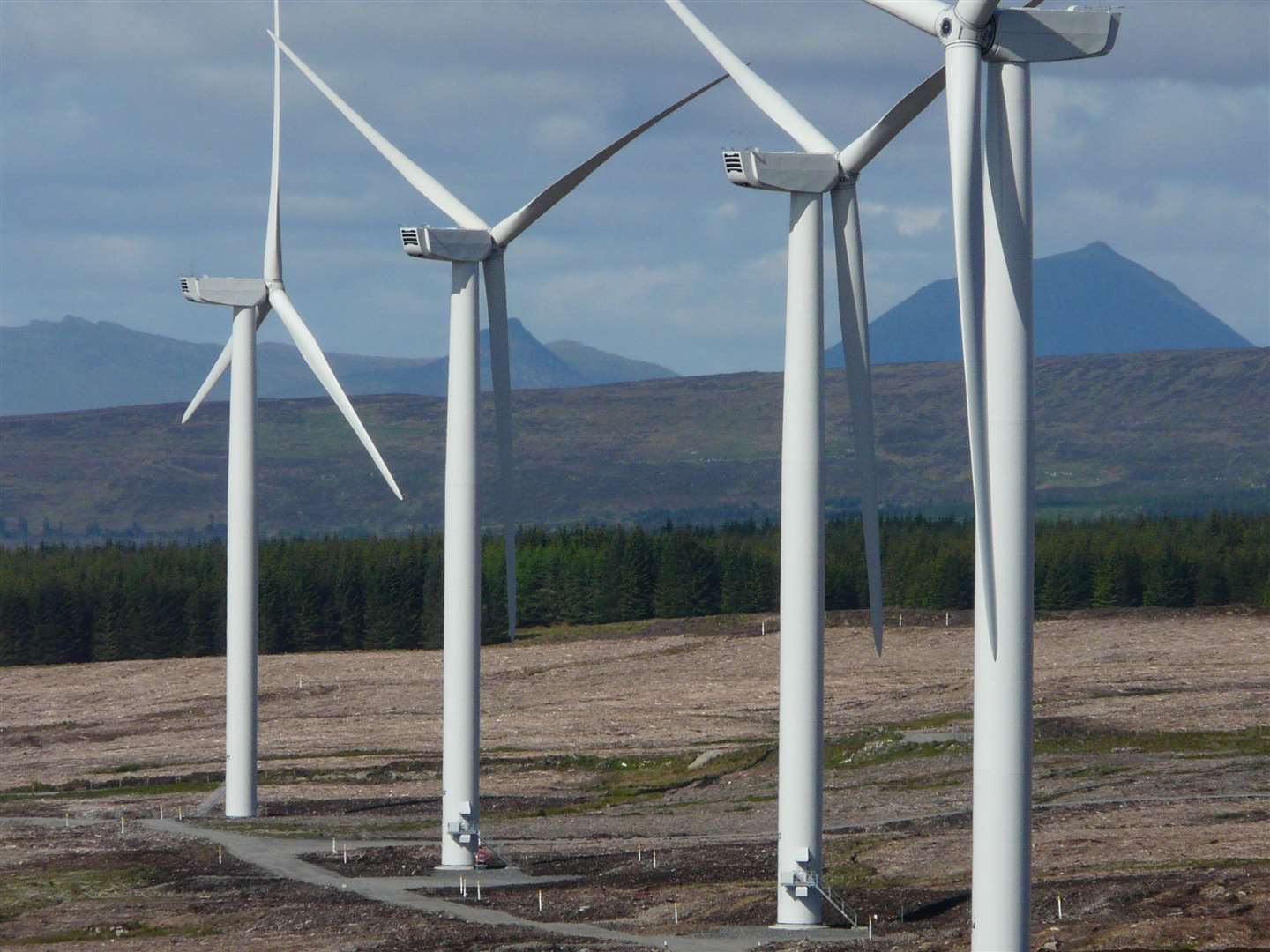 Scottish generators, including onshore wind farms, pay a higher cost for use of the transmission network compared with other parts of Britain. Picture: Alan Hendry