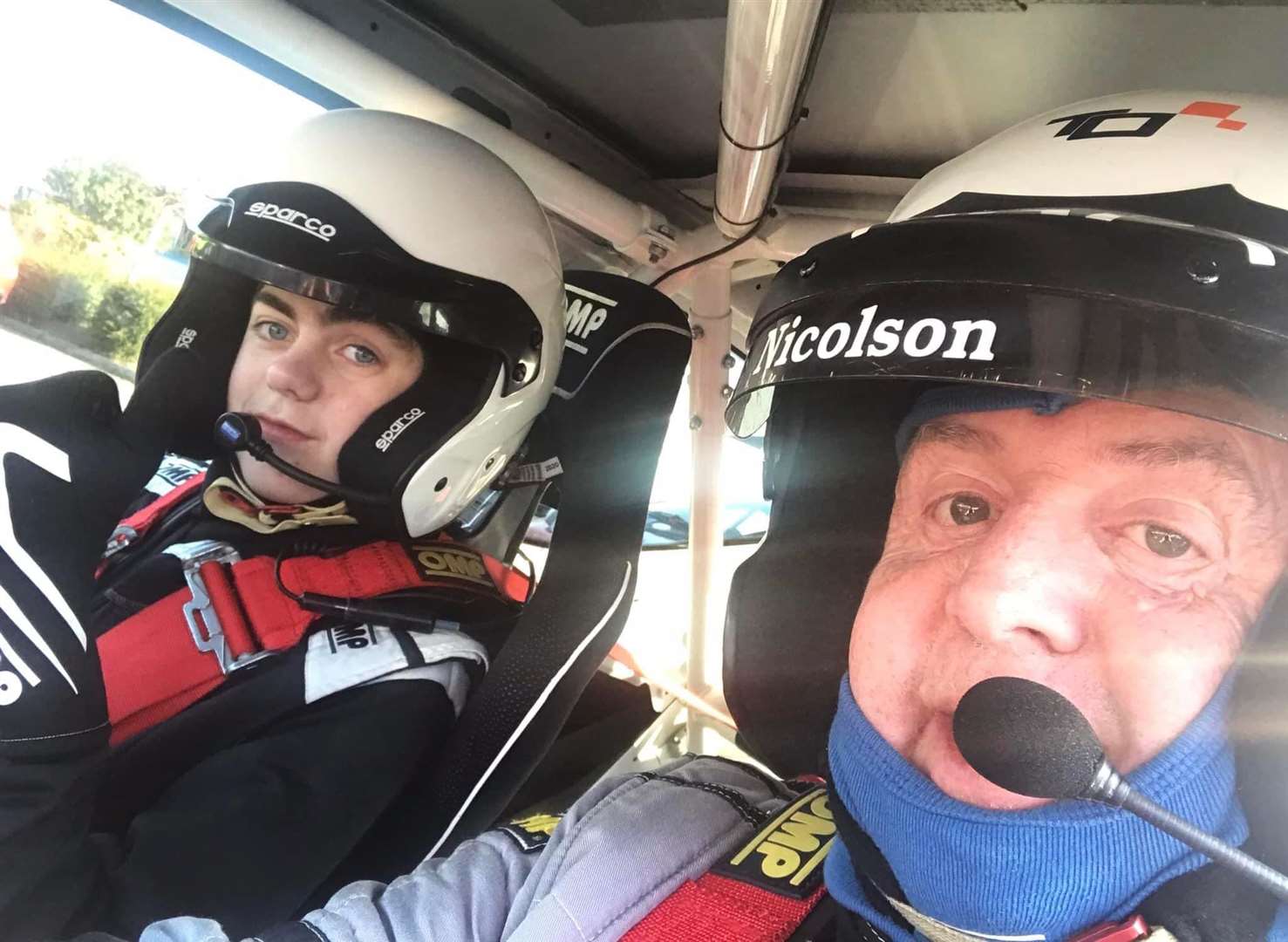 Jack Ryan with navigator Robin Nicolson at the DCC Junior Stages.