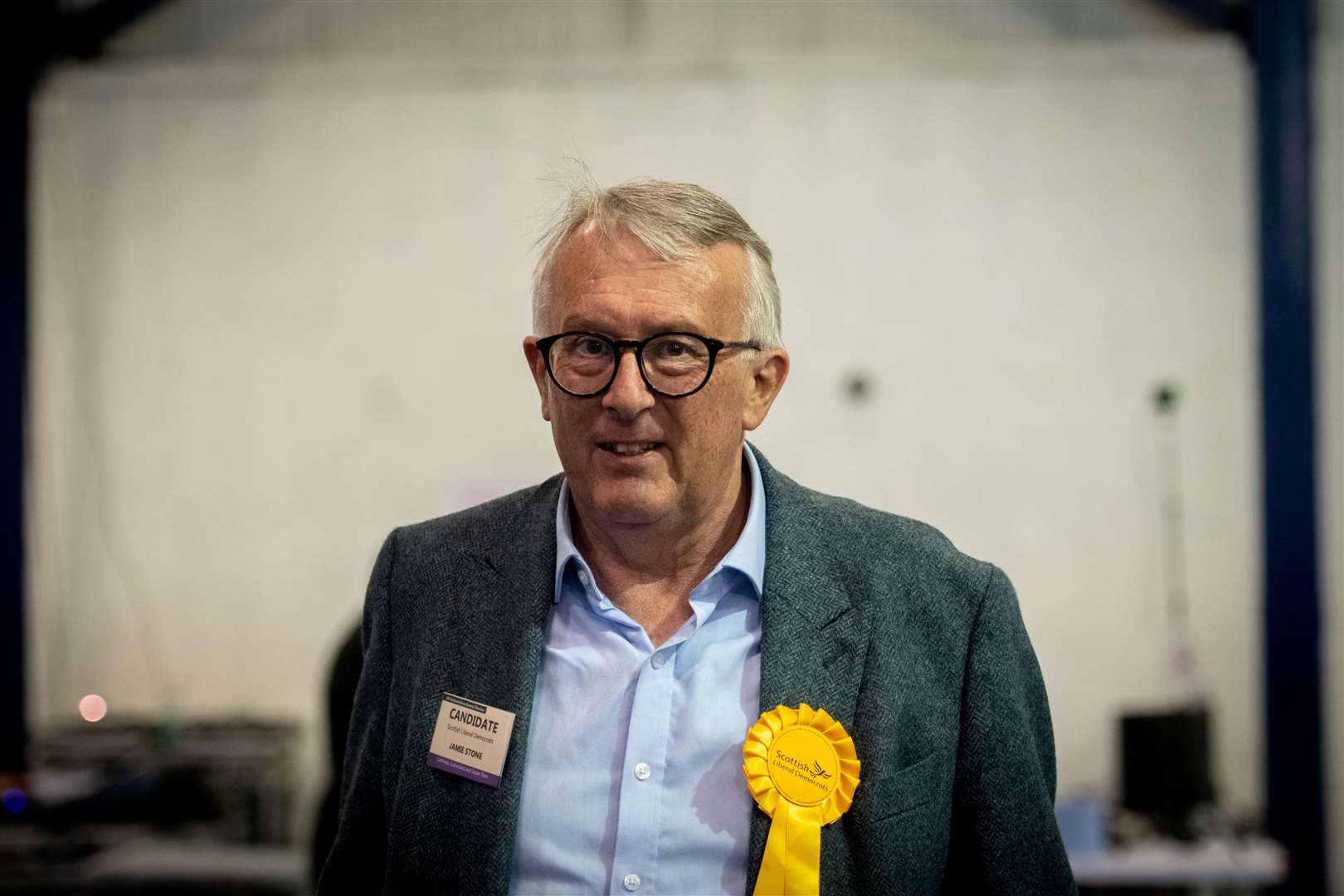 Jamie Stone at the general election count. Picture: Callum Mackay.