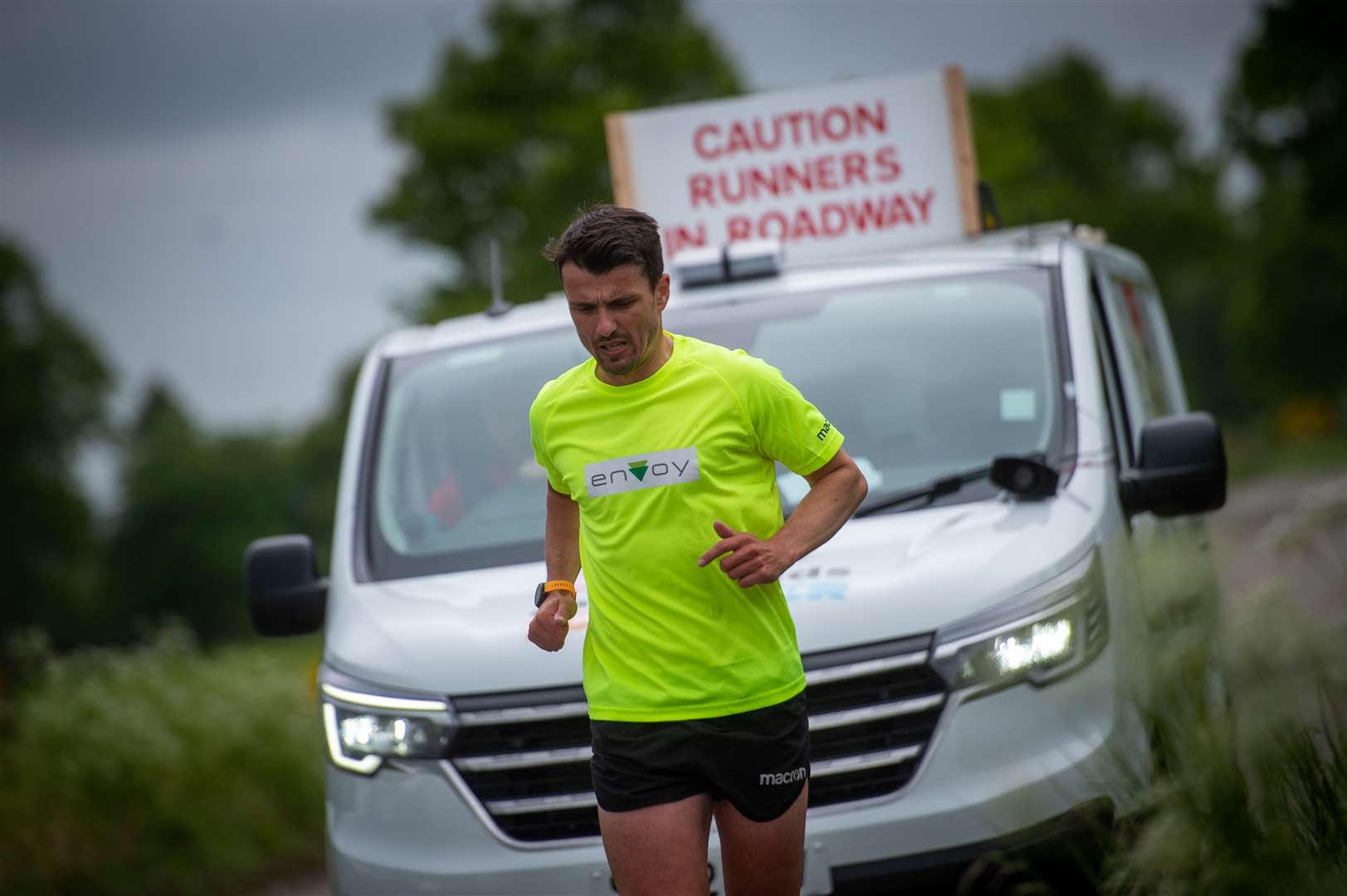 Steven Mackay on the last stretch into Inverness. Picture: Callum Mackay