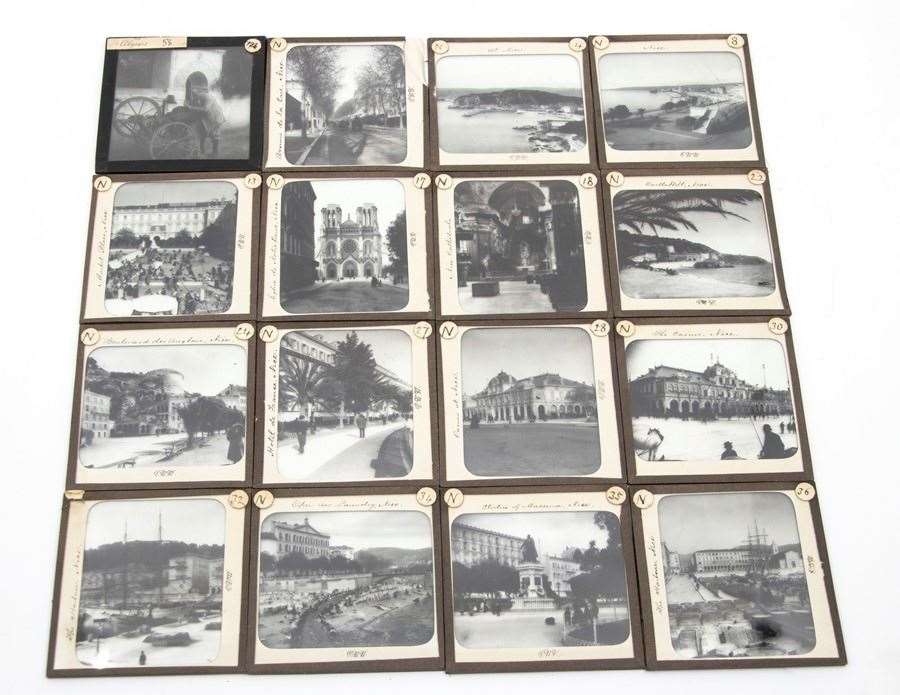 Glass slides of life on the French Riviera in the Henderson collection (Hansons/PA)