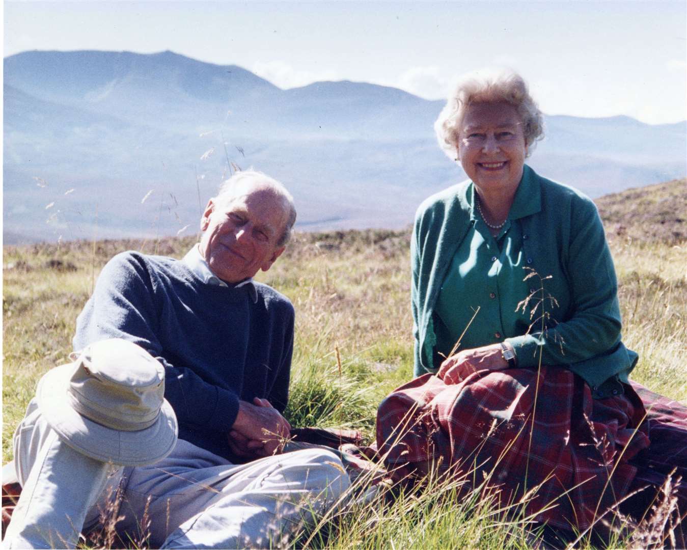 Image released by Buckingham Palace of a personal photograph of the Queen and the Duke of Edinburgh at the top of the Coyles of Muick, taken by The Countess of Wessex in 2003 (The Countess of Wessex/PA)