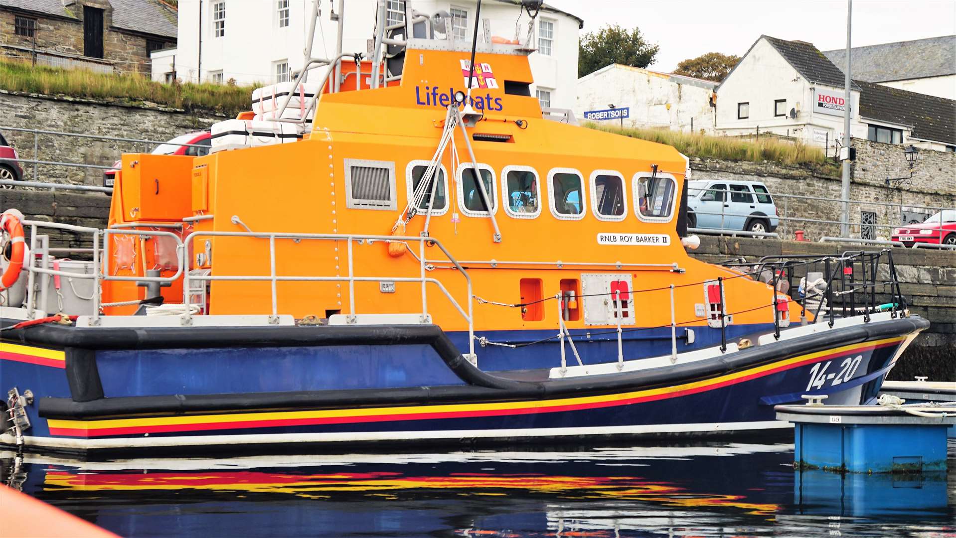 Wick lifeboat sits in the marina. All went smoothly on the day and no emergency support was needed. Picture: DGS