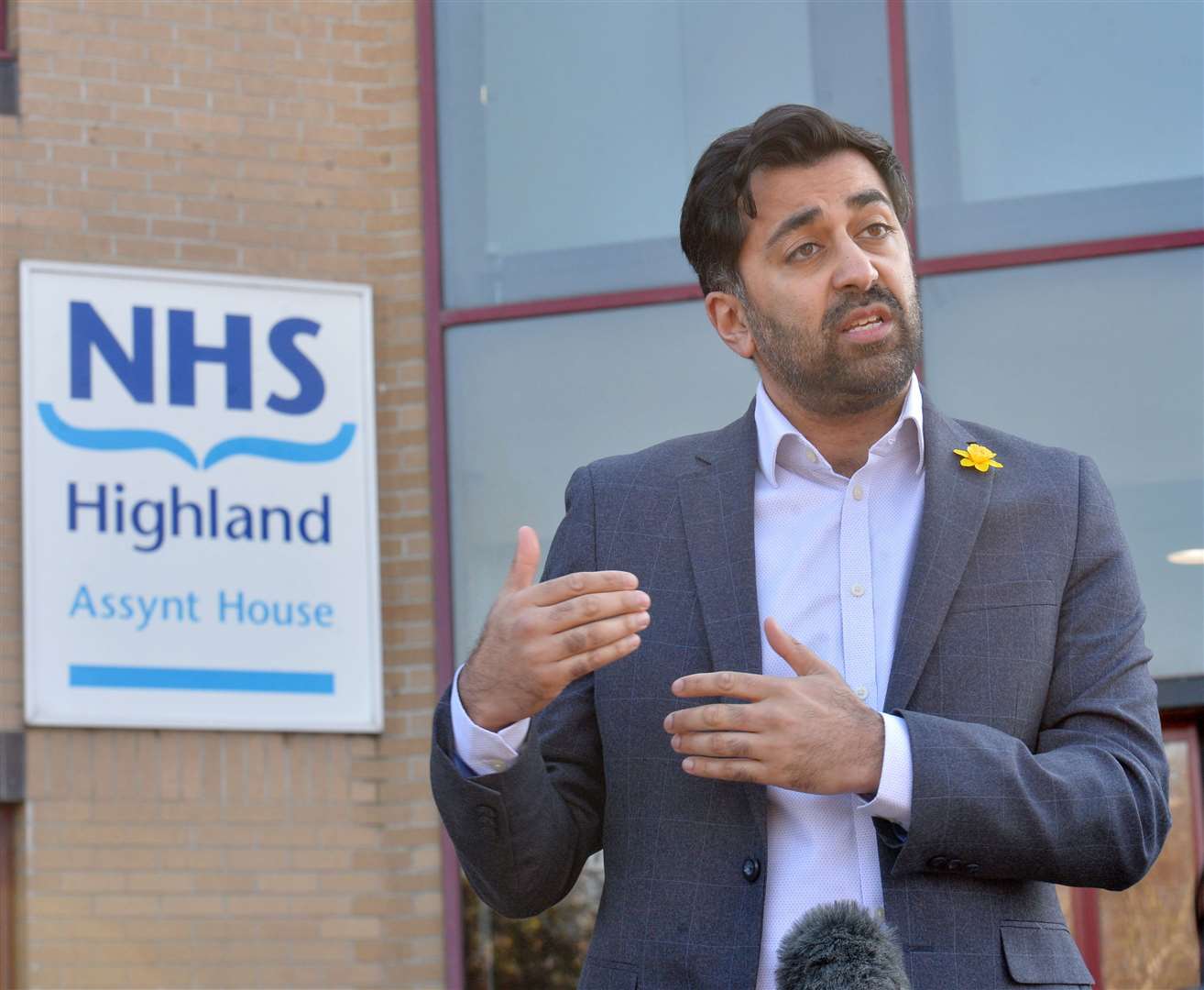 First Minister Humza Yousaf on visit to NHS Highland when he was health secretary back in March 2022. Picture Gary Anthony.