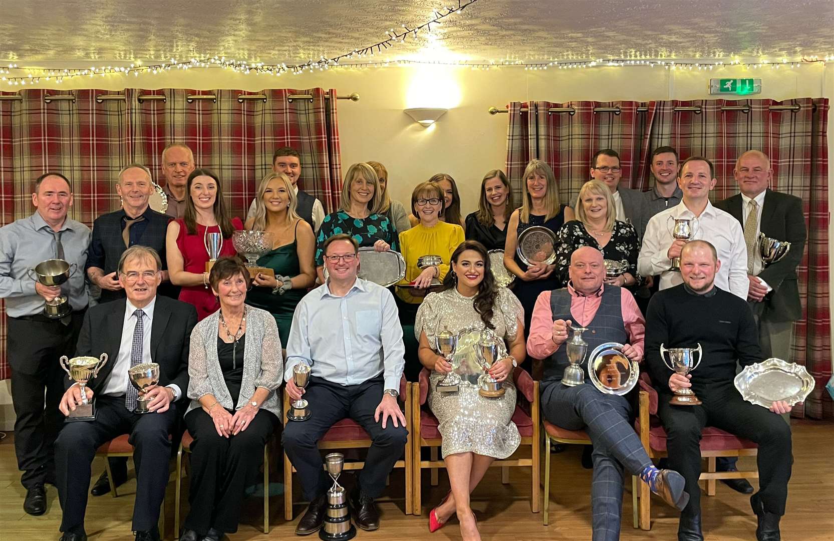 Winners from this year's competitions at Reay Golf Club after the presentation of trophies.