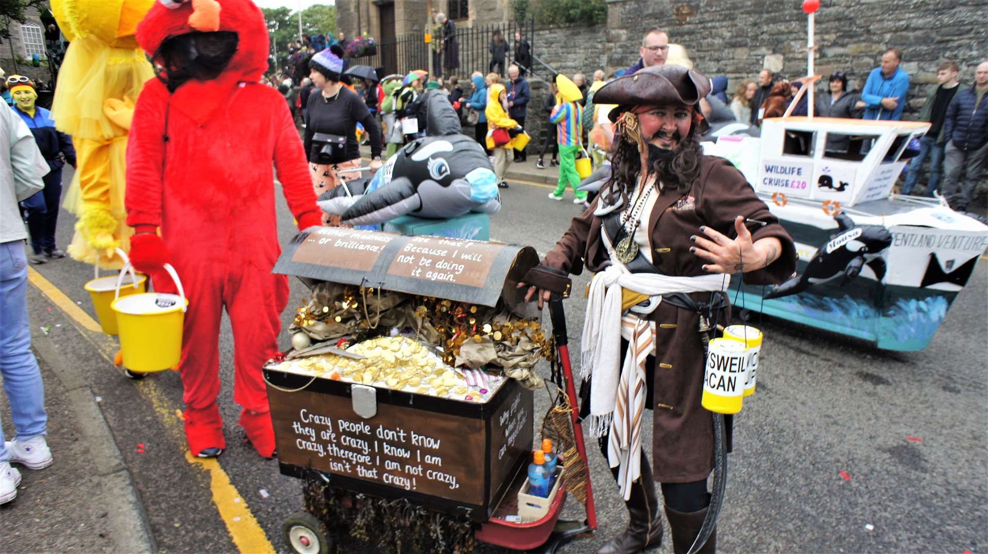 Procession of floats and fancy dress for Wick Gala Week 2022. Picture: DGS