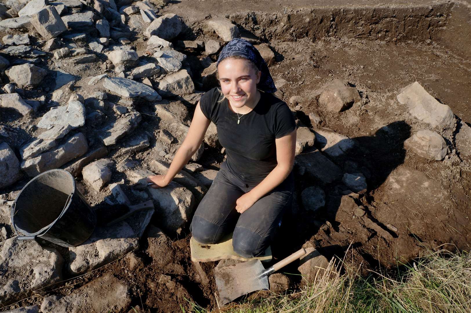 Iona Cargill is studying archaeology at Oxford University and volunteered her services for the Swartigill dig.