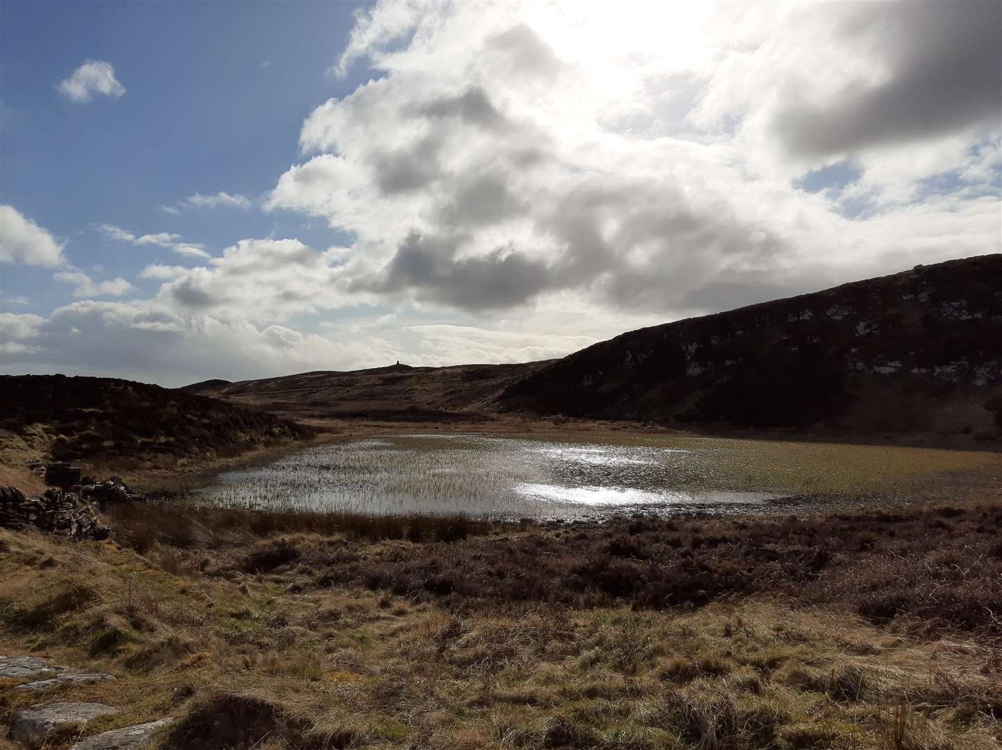 Mill lade catchment water near the Cairn o' Get, just below the Garrywhin hill fort. Picture: MC