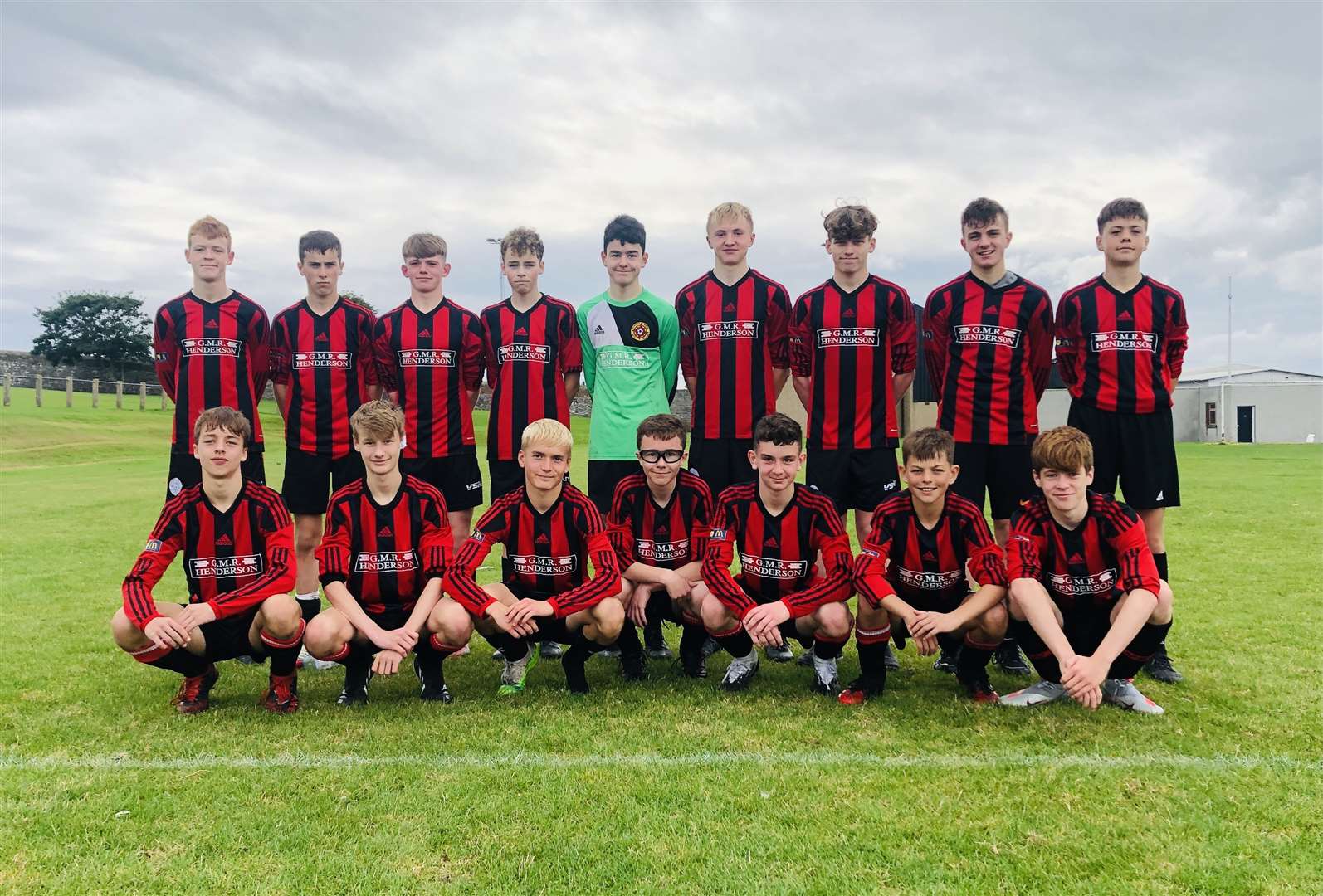 The Caithness United U16 squad who took on their Ross County counterparts at the Upper Bignold Park in Wick.
