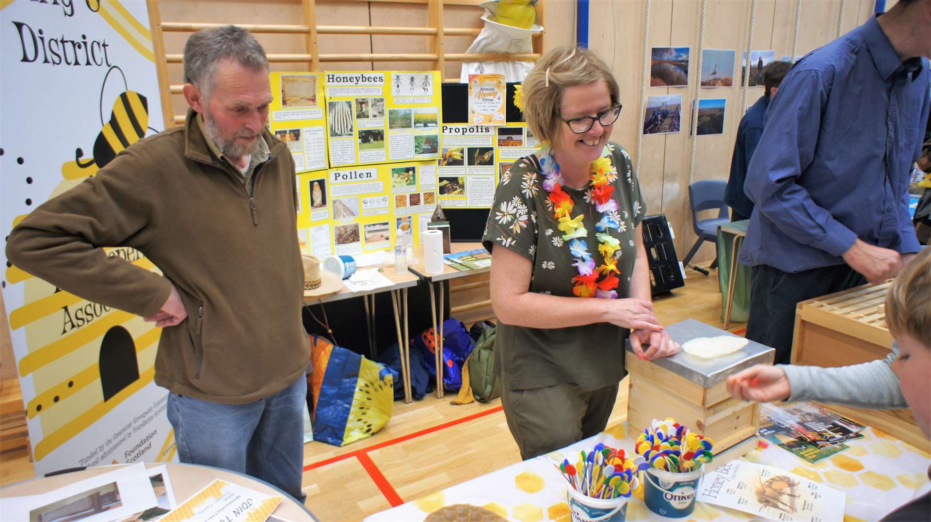 Olrig and District Beekeepers had a stand with honey to sample. Picture: DGS