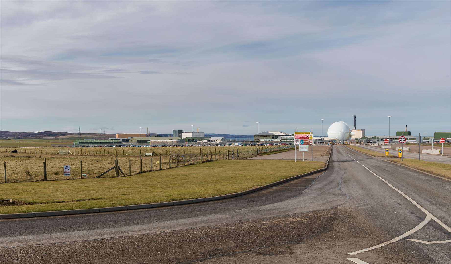 The Dounreay site entrance in 2020. Picture: DSRL / NDA