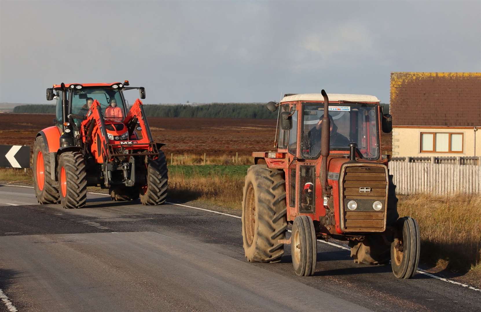 Two of the tractors at Killimster. Picture: Neil Buchan