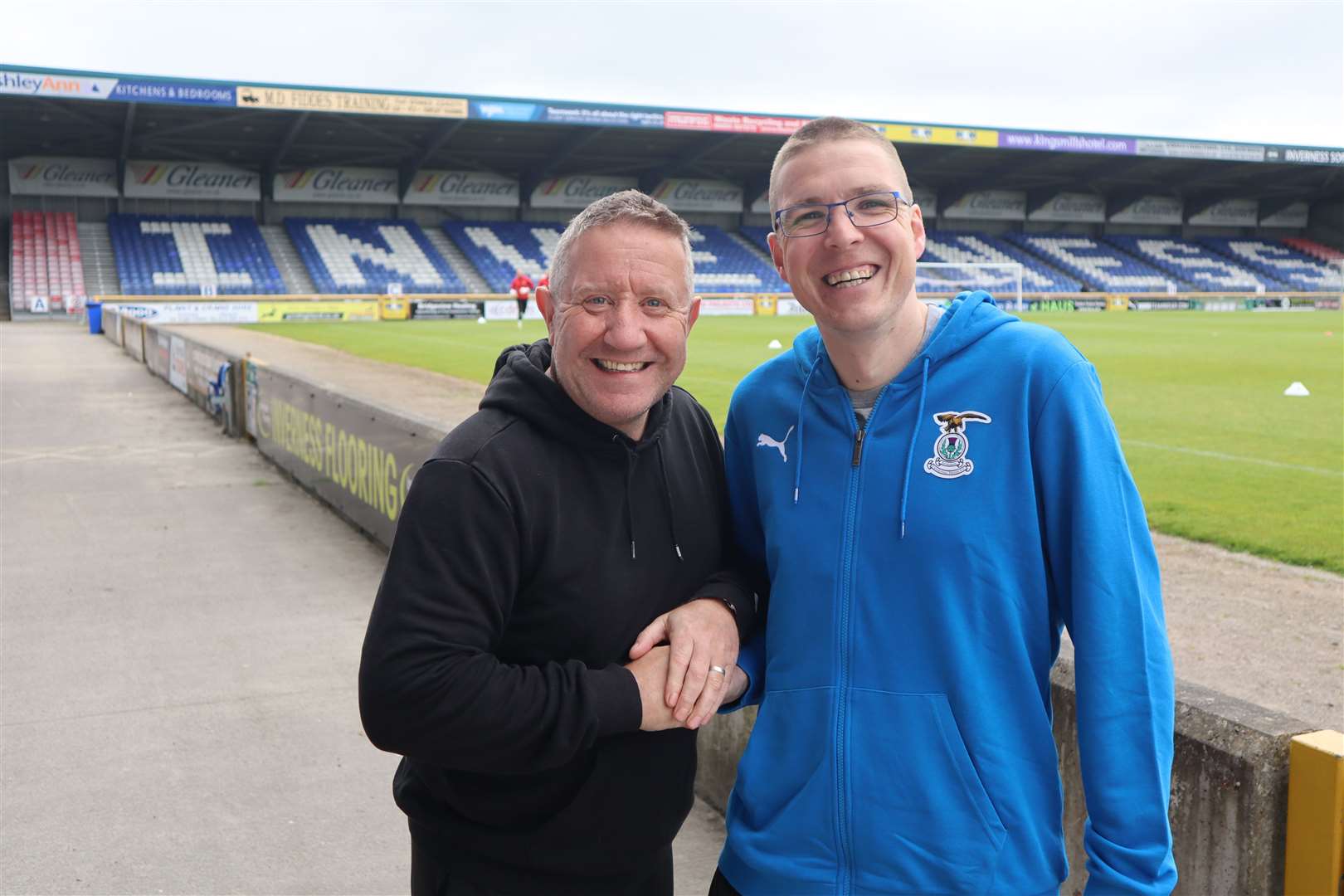 John Robertson with Alyn Gunn during John’s time as Inverness Caledonian Thistle sporting director.