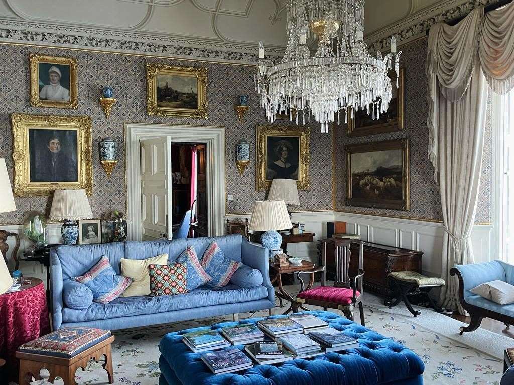 One of the rooms in Dunbeath Castle.