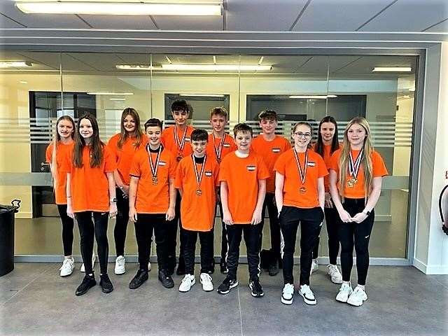 Swimming team from Wick High School.