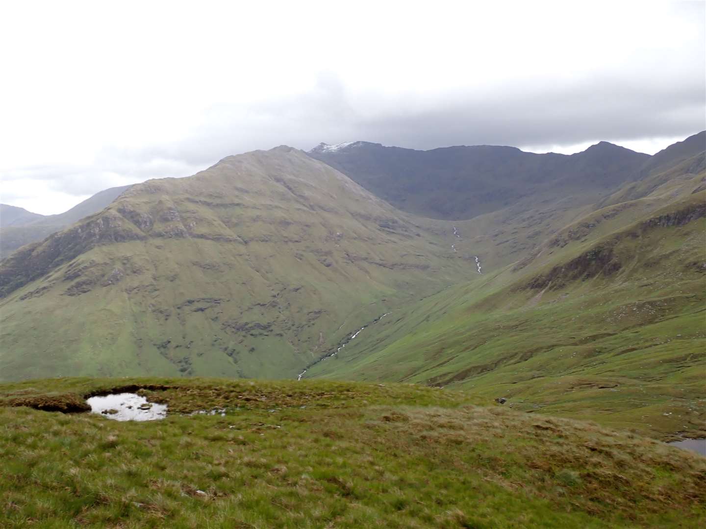 Looking across to The Saddle and the dramatic bowl of Coire Uaine.