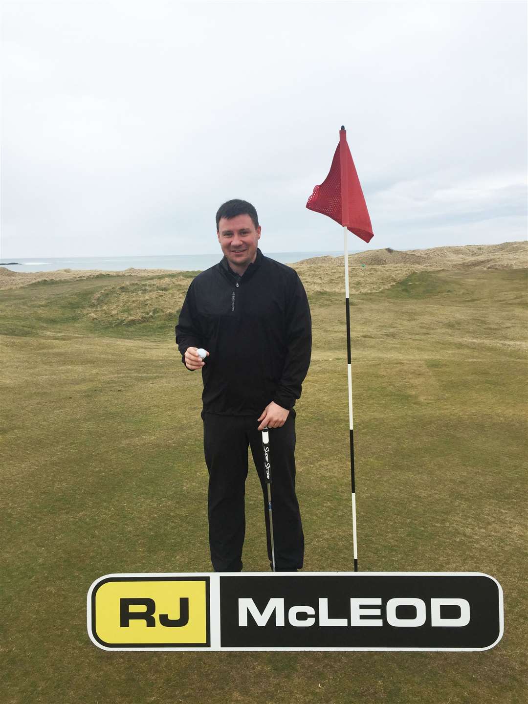 Michael Smith who recorded a hole in one at the 18th during Reay's Texas Scramble sponsored by RJ McLeod.