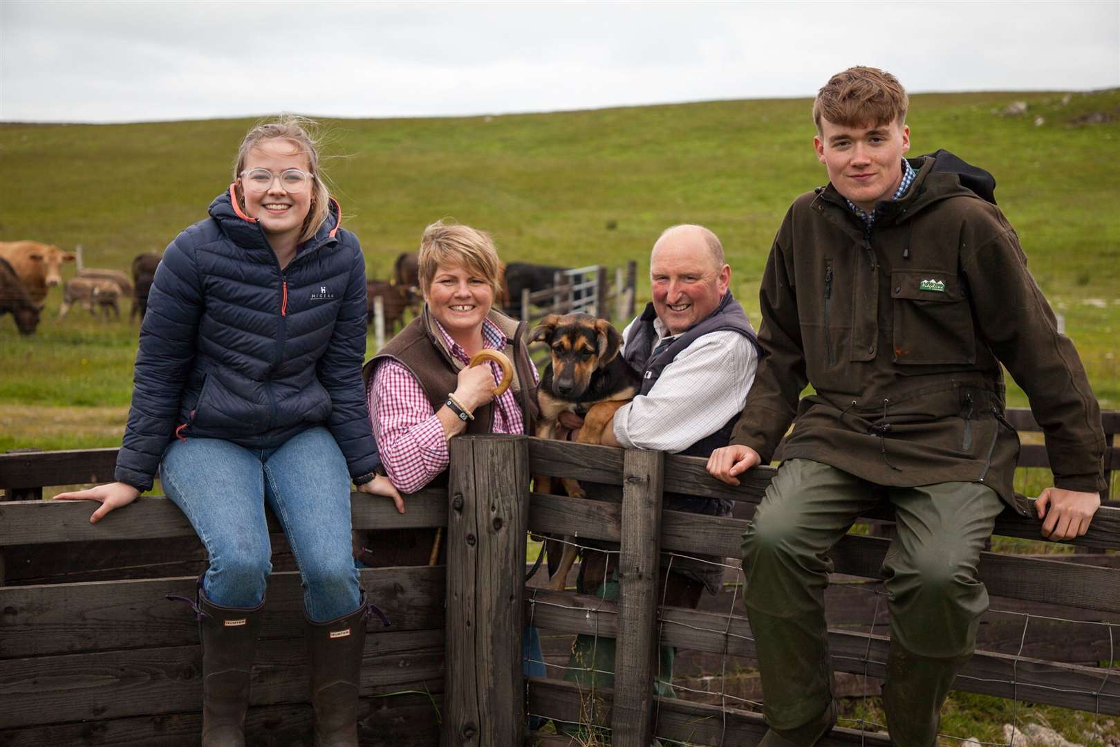 Joyce Campbell and her family in the BBC's This Farming Life.