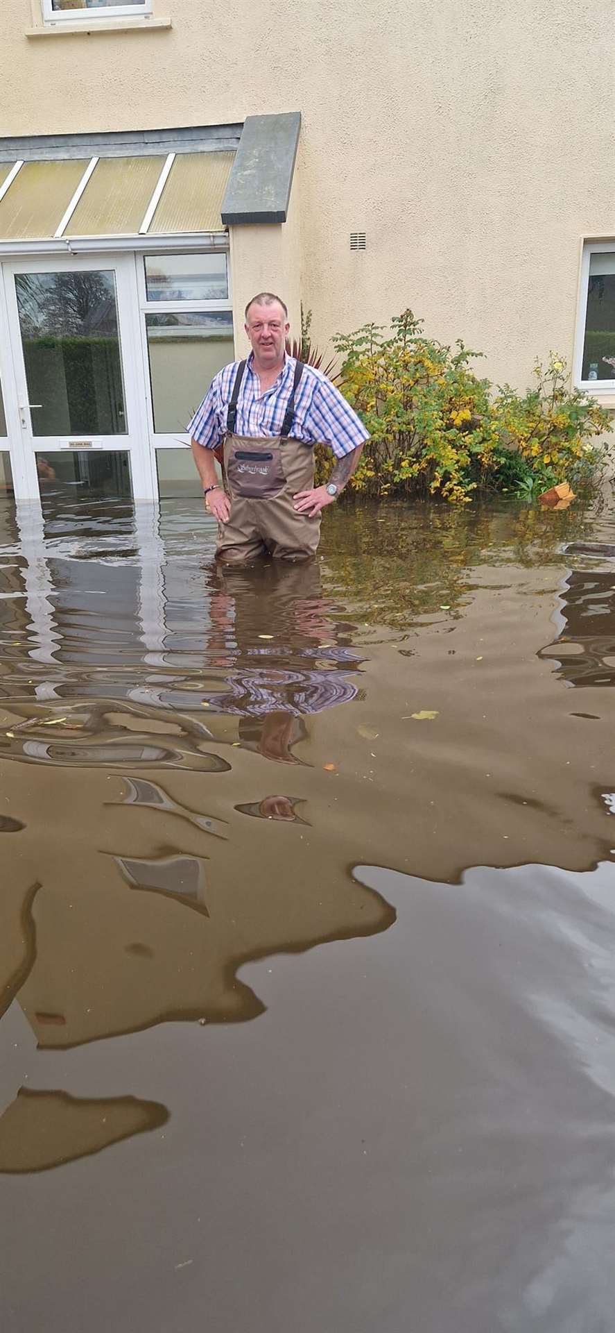 Volunteer Alan Duggan at the scene of flooding in Rosslare (Jim Codd/PA)