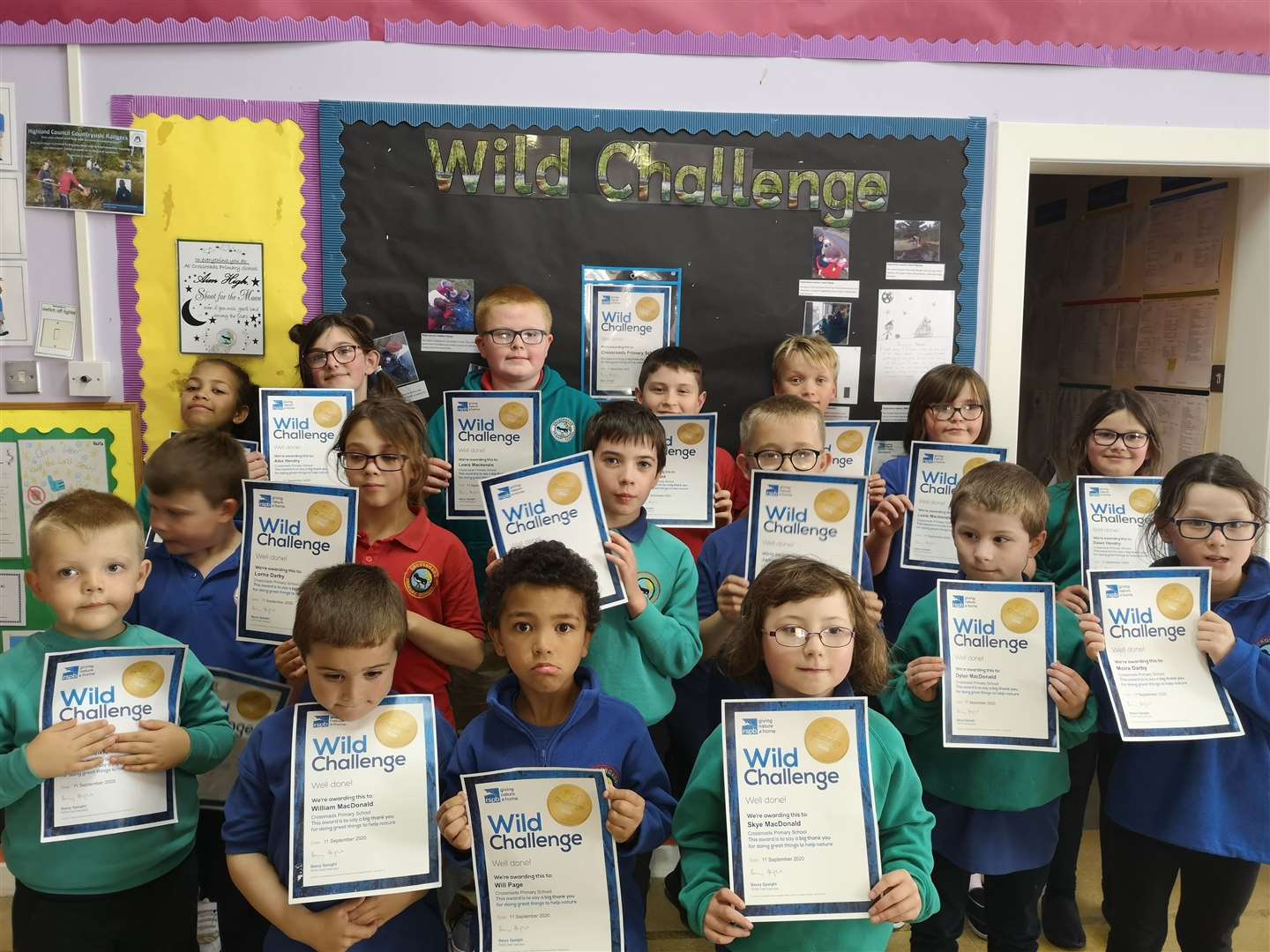 The pupils of Crossroads Primary School have been working on their RSPB Challenge awards since January.