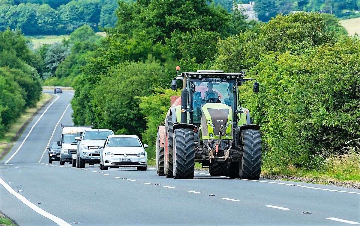 Tractor drivers should be aware of long queues building up behind them. Picture: iStock.com JohnFScott