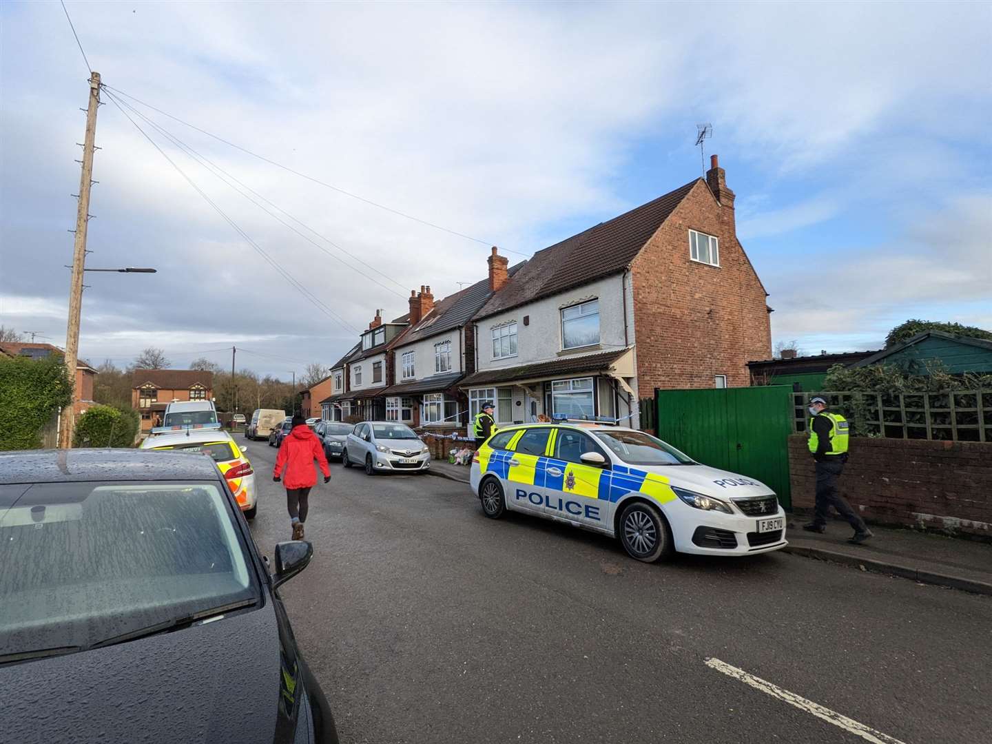 An image of the scene posted on social media by Derbyshire Police