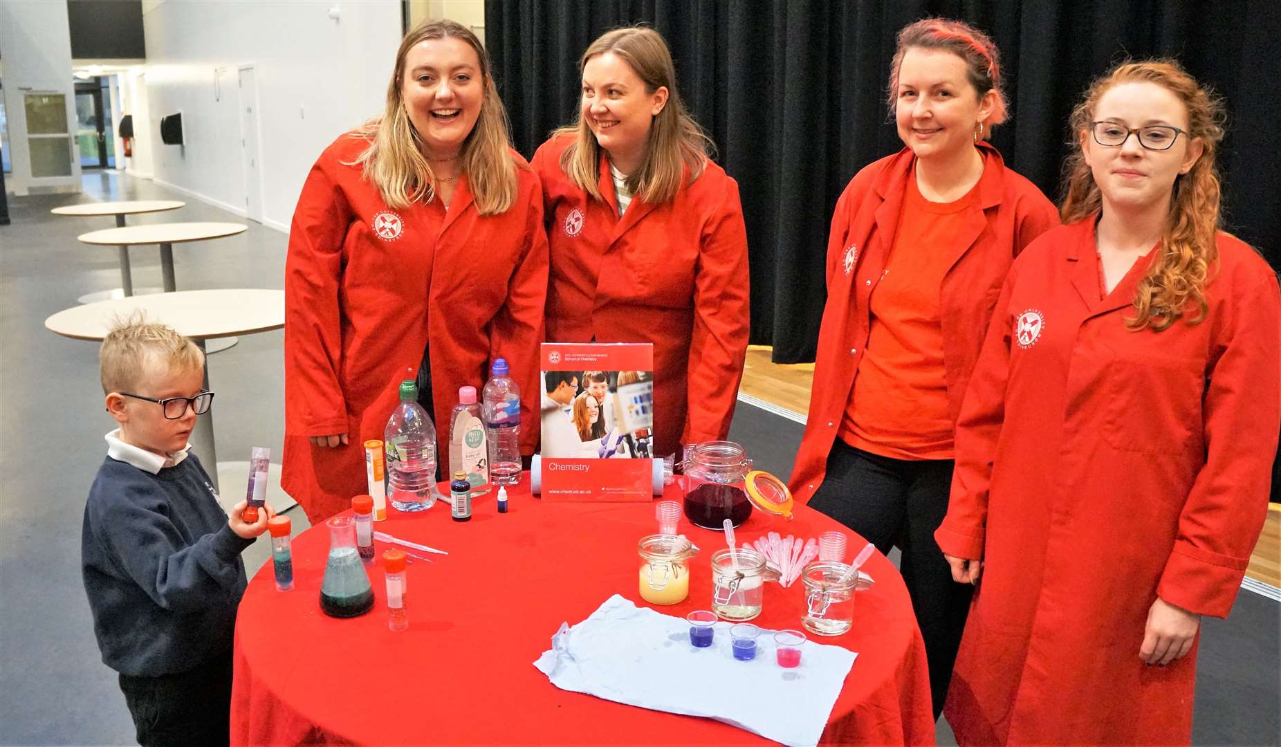 Chemistry PhD students from Edinburgh University will be conducting workshops with schools throughout the festival. Picture: DGS