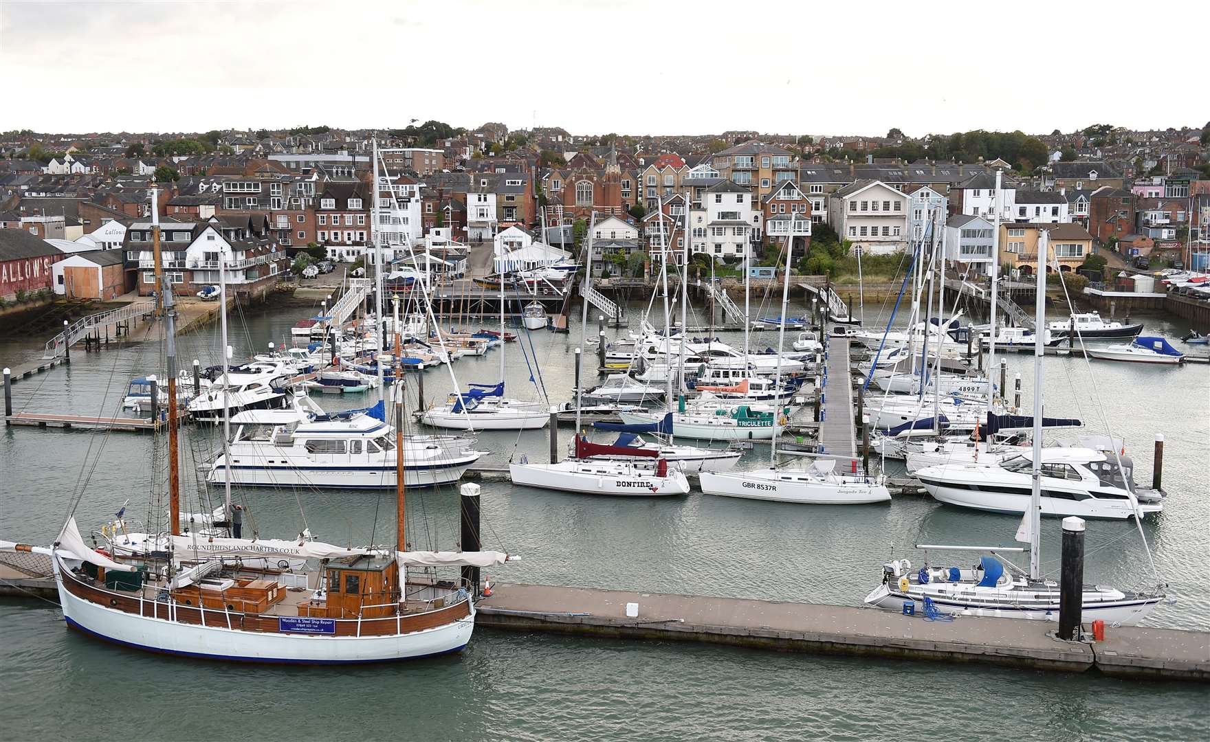 The harbour area in West Cowes on the Isle of Wight (Andrew Matthews/PA)