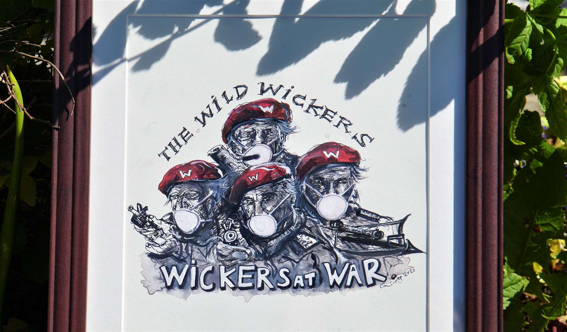 The Ian Scott drawing Wickers at War is a satirical take on the action film from 1978 called The Wild Geese. Picture: DGS