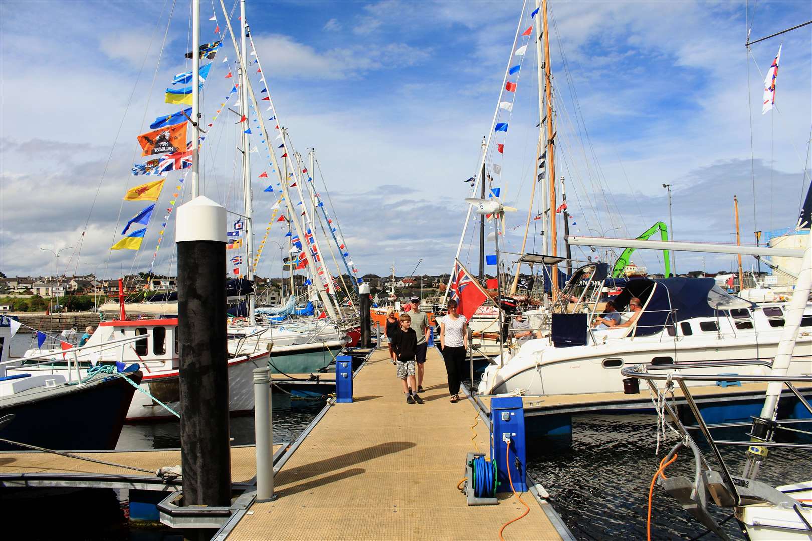 Harbour Day visitors had access to the pontoons in the marina. Picture: Alan Hendry