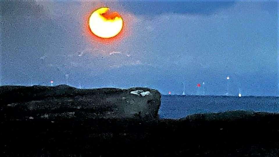 The KW1 Swimmers group captured images of Tuesday night's supermoon phenomenon from a vantage point by the Trinkie outdoor pool at Wick.