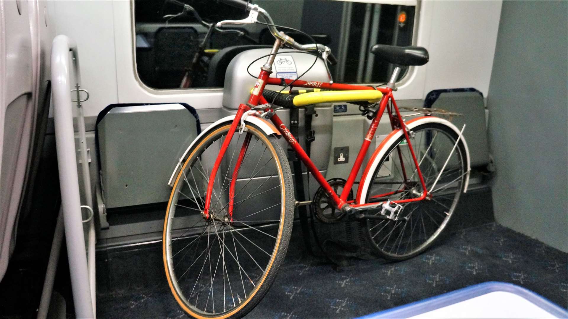 Bike on a train at Georgemas. Picture: DGS