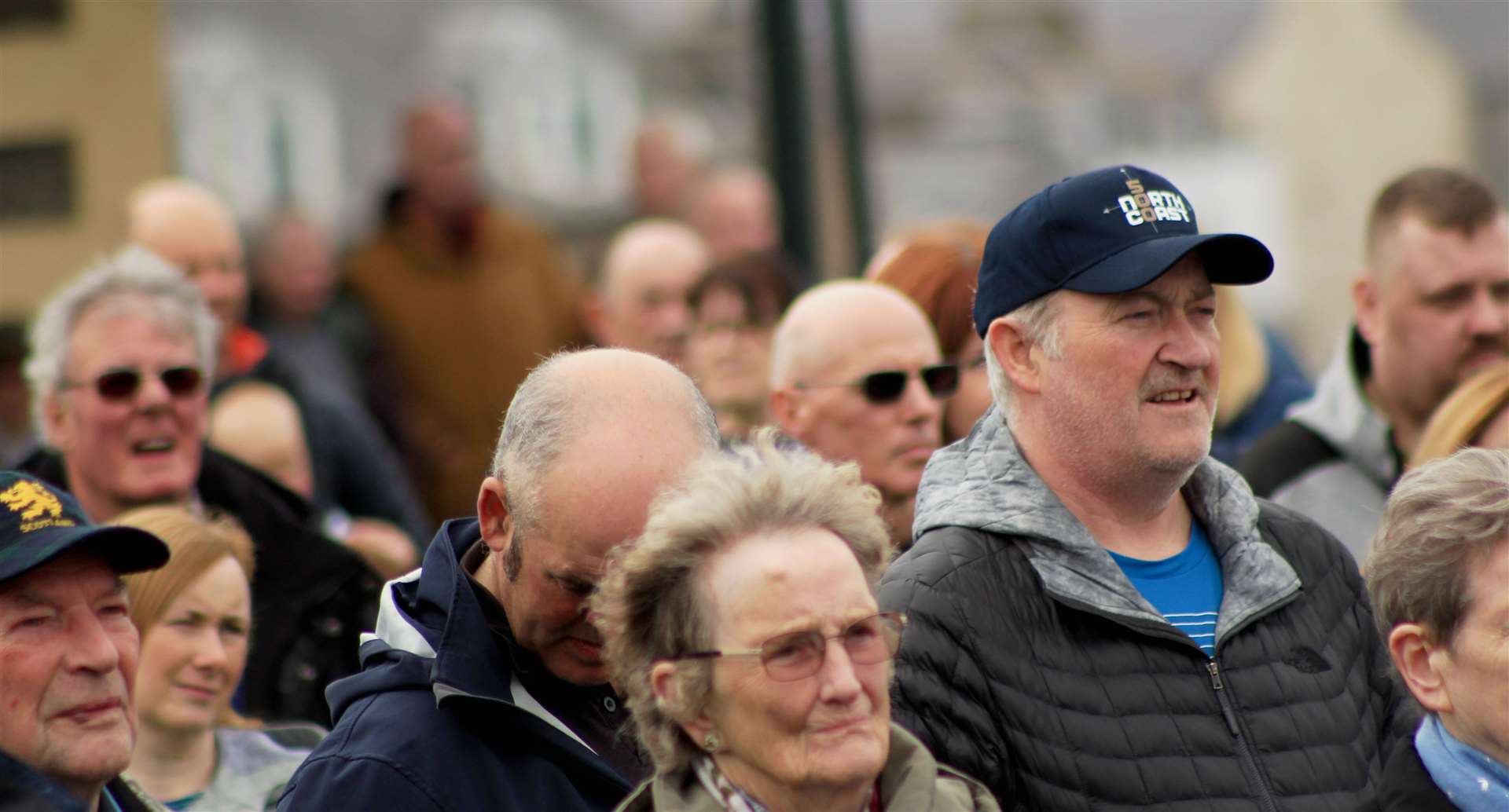 Some faces in the crowd at the Seafarers Memorial unveiling ceremony. Picture: Alan Hendry